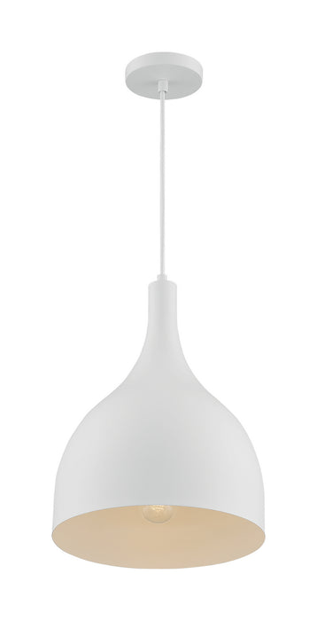 One Light Pendant from the Bellcap collection in Matte White finish