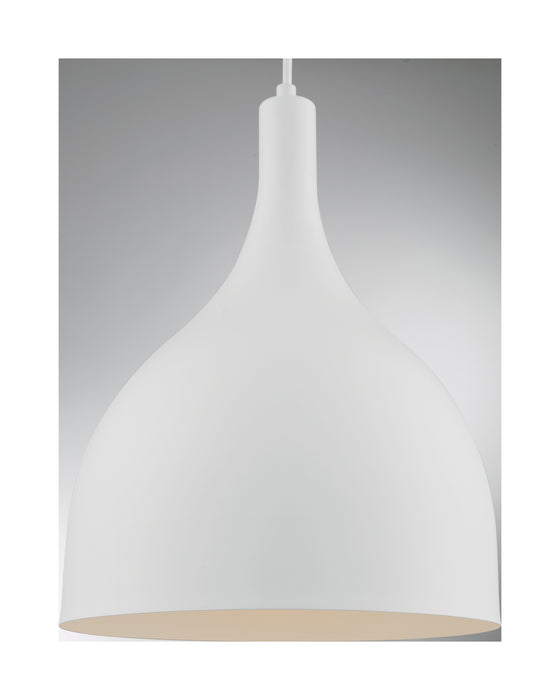 One Light Pendant from the Bellcap collection in Matte White finish