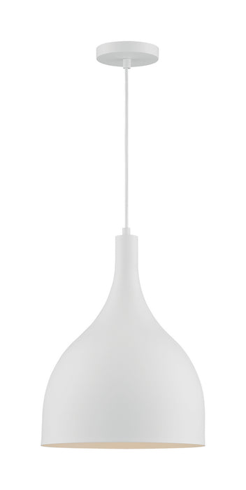 One Light Pendant from the Bellcap collection in Matte White finish