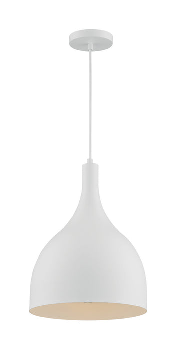 One Light Pendant from the Bellcap collection in Matte White finish