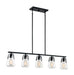 Nuvo Lighting - 60-7104 - Five Light Island Pendant - Skybridge - Matte Black