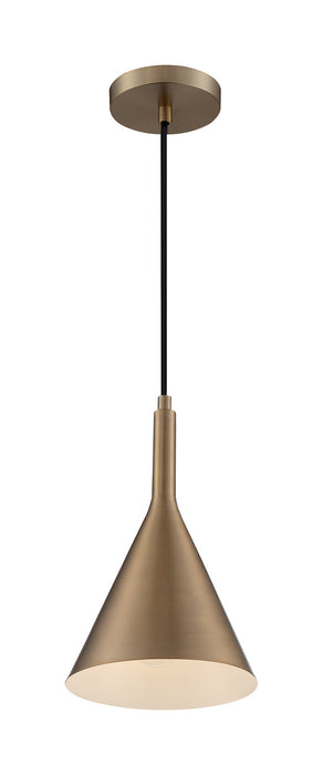 One Light Pendant from the Lightcap collection in Burnished Brass finish