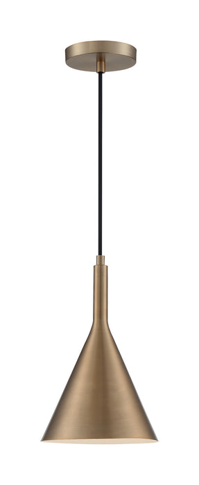 One Light Pendant from the Lightcap collection in Burnished Brass finish