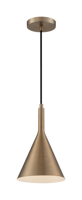 One Light Pendant from the Lightcap collection in Burnished Brass finish