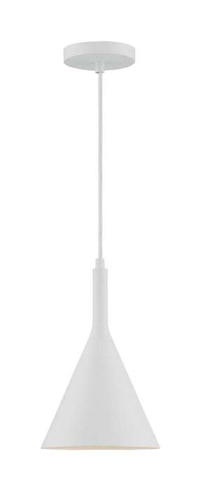 One Light Pendant from the Lightcap collection in Matte White finish