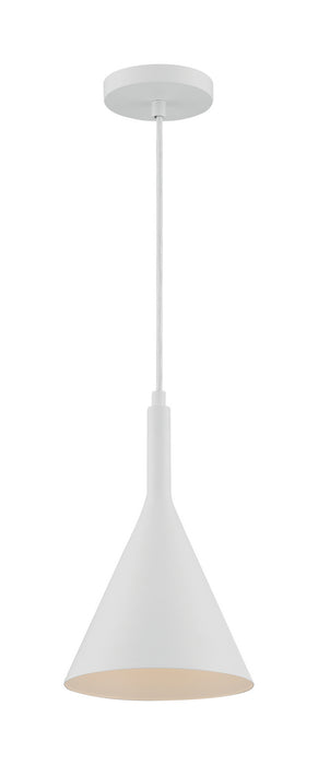 One Light Pendant from the Lightcap collection in Matte White finish