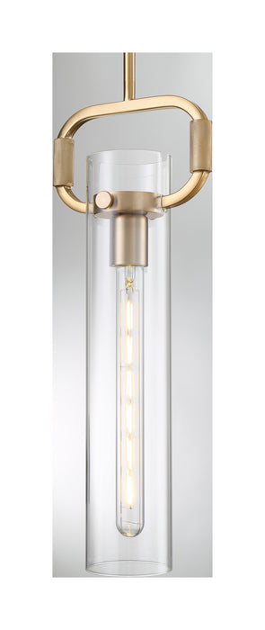 One Light Pendant from the Teresa collection in Burnished Brass finish