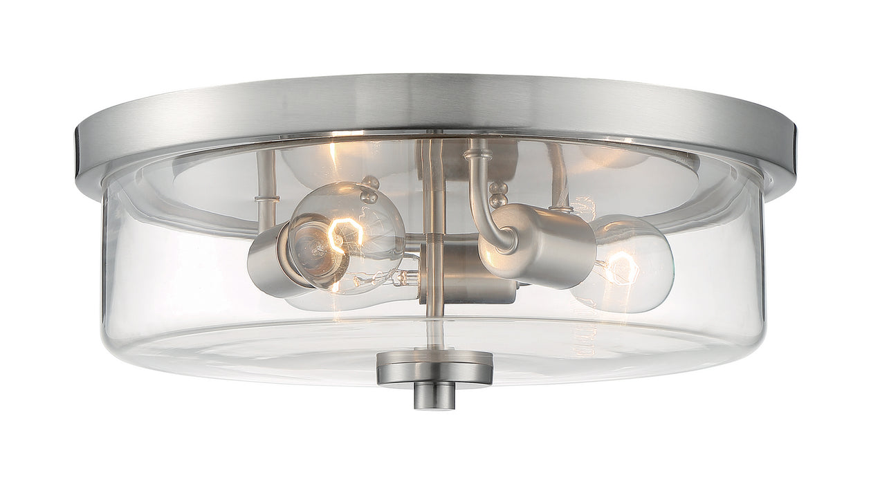 Three Light Flush Mount from the Sommerset collection in Brushed Nickel finish
