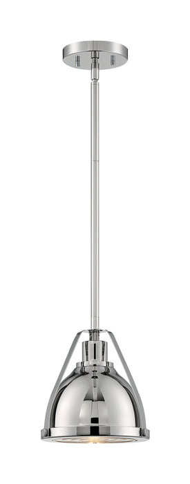 One Light Pendant from the Barbett collection in Polished Nickel finish