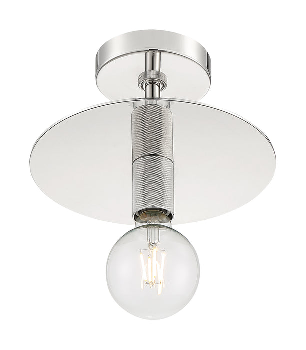 Nuvo Lighting - 60-7254 - One Light Semi Flush Mount - Bizet - Polished Nickel