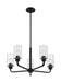 Nuvo Lighting - 60-7275 - Five Light Chandelier - Sommerset - Matte Black