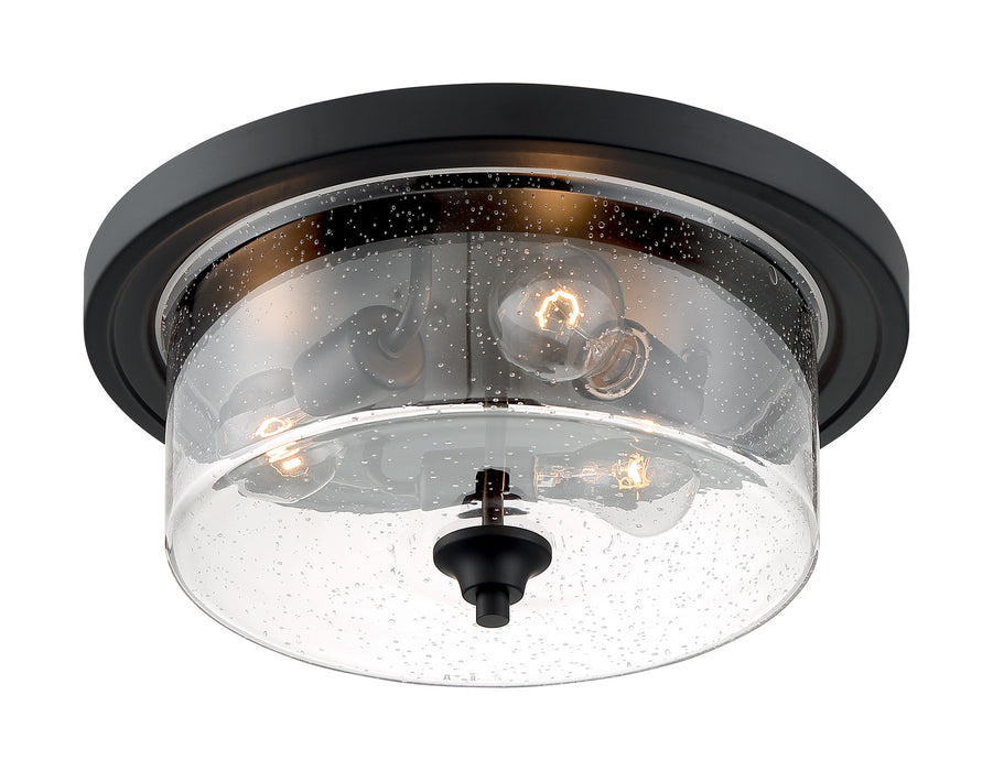 Three Light Flush Mount from the Bransel collection in Matte Black finish