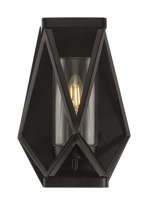 One Light Wall Sconce from the Zemi collection in Black finish