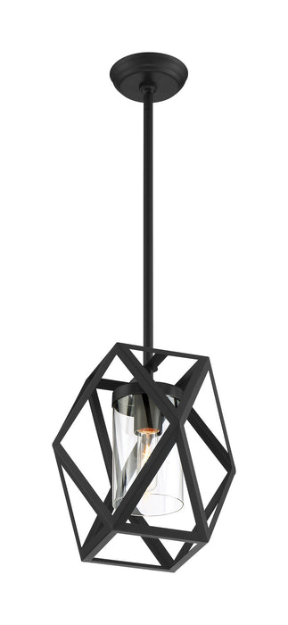 One Light Mini Pendant from the Zemi collection in Black finish