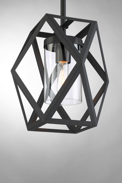 One Light Mini Pendant from the Zemi collection in Black finish