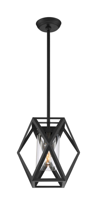 One Light Mini Pendant from the Zemi collection in Black finish