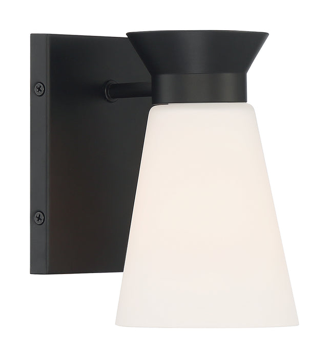 One Light Wall Sconce from the Caleta collection in Black finish