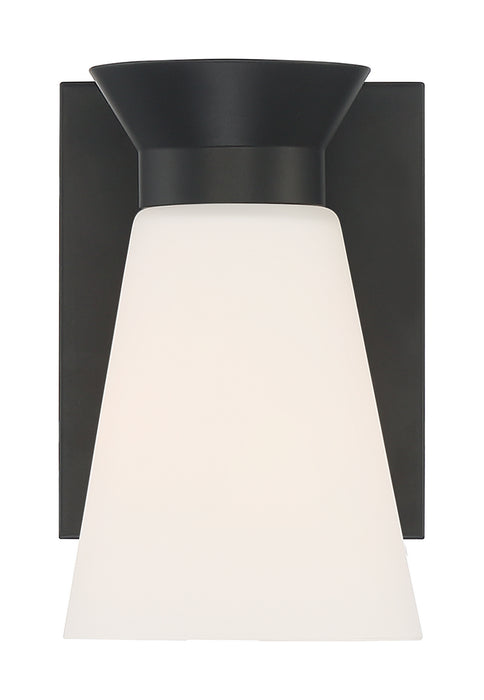 One Light Wall Sconce from the Caleta collection in Black finish