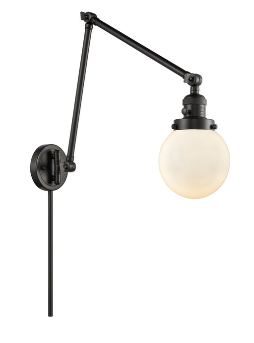 Innovations - 238-BK-G201-6 - One Light Swing Arm Lamp - Franklin Restoration - Matte Black