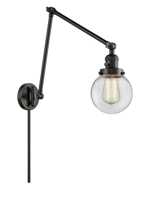 Innovations - 238-BK-G202-6 - One Light Swing Arm Lamp - Franklin Restoration - Matte Black
