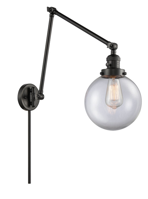 Innovations - 238-BK-G202-8 - One Light Swing Arm Lamp - Franklin Restoration - Matte Black