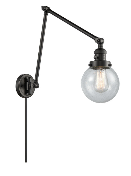 Innovations - 238-BK-G204-6 - One Light Swing Arm Lamp - Franklin Restoration - Matte Black
