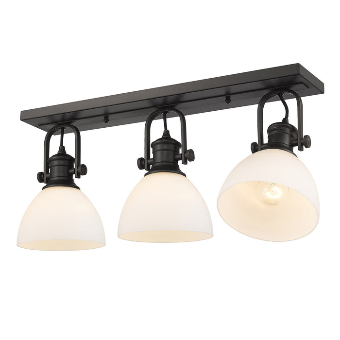 Three Light Semi-Flush Mount from the Hines collection in Rubbed Bronze finish