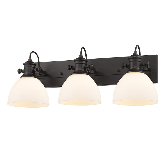 Three Light Semi-Flush Mount from the Hines collection in Rubbed Bronze finish