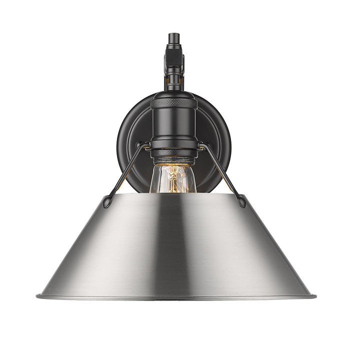 Golden - 3306-1W BLK-PW - One Light Wall Sconce - Orwell - Matte Black