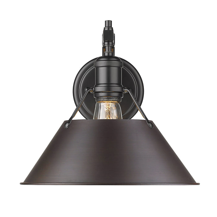 Golden - 3306-1W BLK-RBZ - One Light Wall Sconce - Orwell - Matte Black