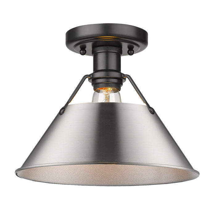 One Light Flush Mount from the Orwell collection in Matte Black finish