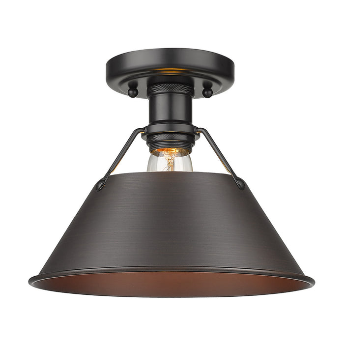 One Light Flush Mount from the Orwell collection in Matte Black finish