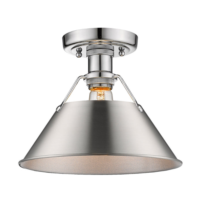 One Light Flush Mount from the Orwell collection in Chrome finish