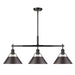 Golden - 3306-LP BLK-RBZ - Three Light Linear Pendant - Orwell - Matte Black