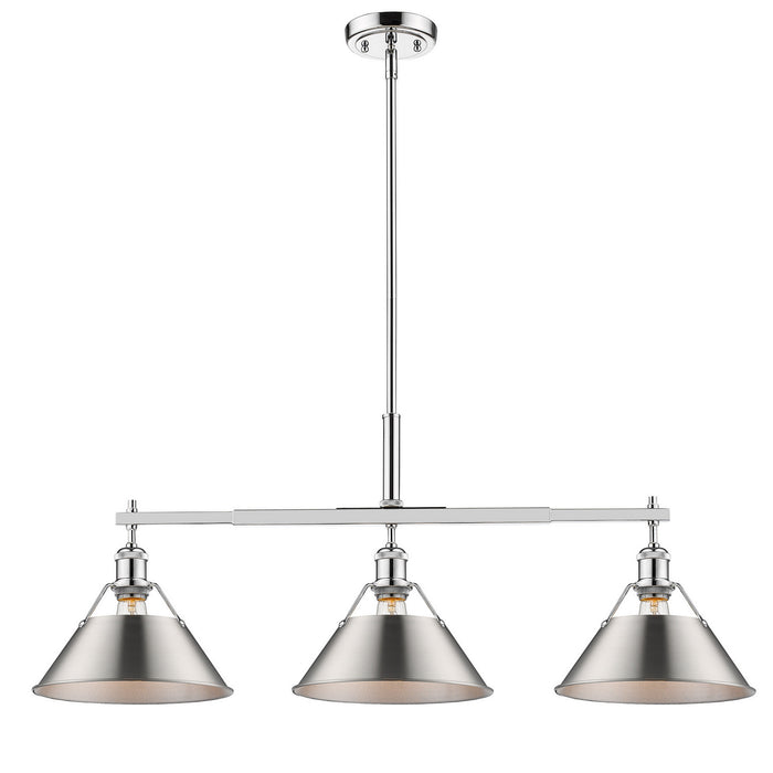 Three Light Linear Pendant from the Orwell collection in Chrome finish