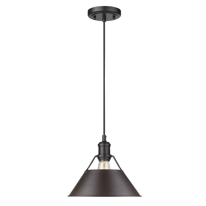 Golden - 3306-M BLK-RBZ - One Light Pendant - Orwell - Matte Black