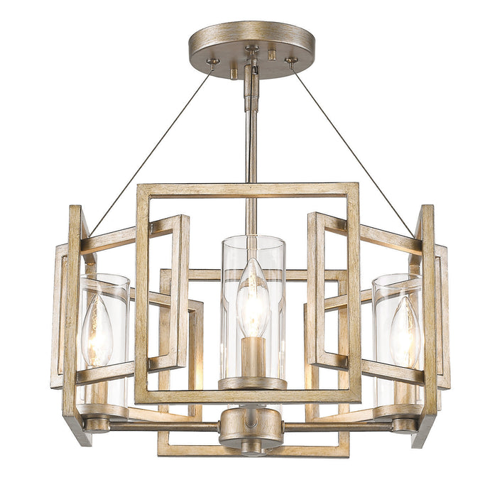 Four Light Pendant from the Marco collection in White Gold finish
