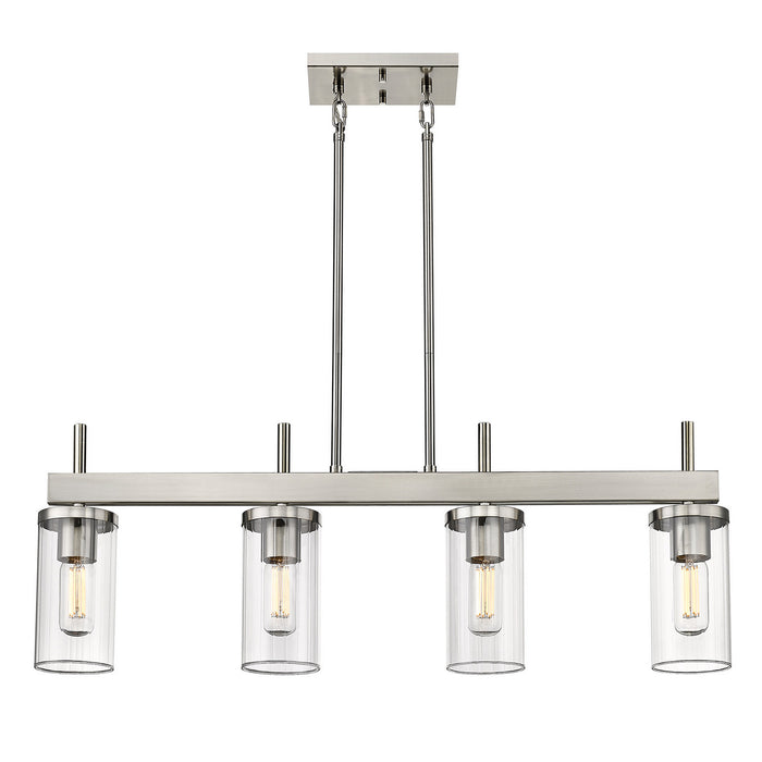 Four Light Linear Pendant from the Winslett collection in Pewter finish