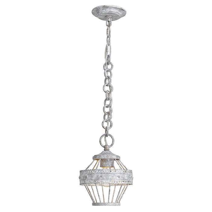 One Light Semi-Flush Mount from the Ferris collection in Oyster finish