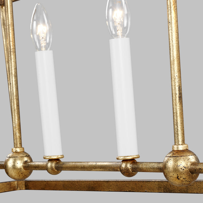 Six Light Chandelier from the STONINGTON collection in Antique Gild finish