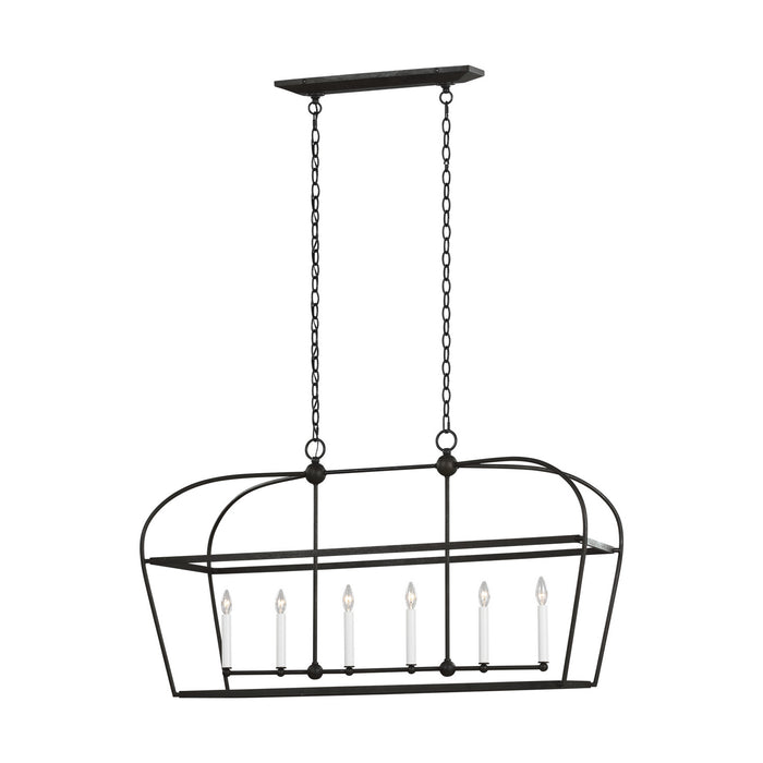 Six Light Chandelier from the STONINGTON collection in Smith Steel finish