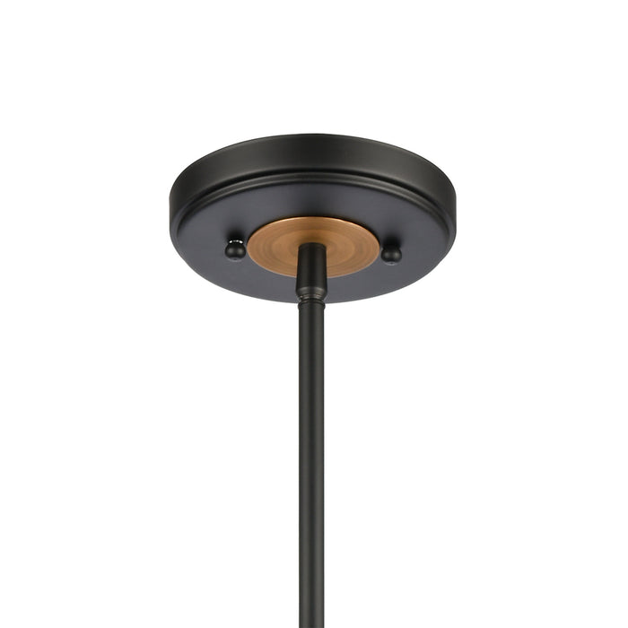 One Light Mini Pendant from the Woodbridge collection in Matte Black finish