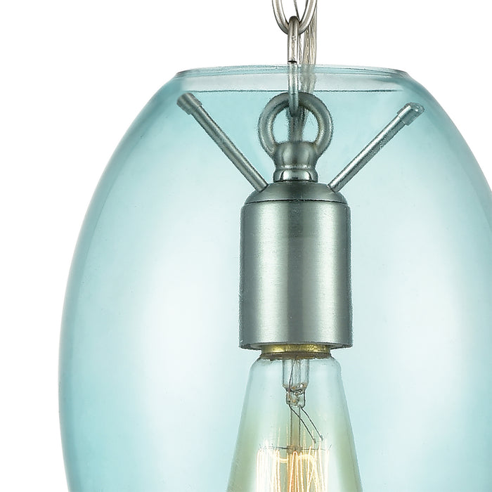 One Light Mini Pendant from the Ellipsa collection in Satin Nickel finish