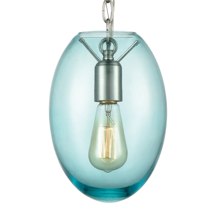 One Light Mini Pendant from the Ellipsa collection in Satin Nickel finish