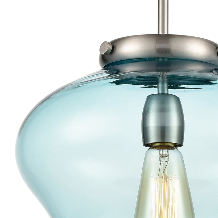 One Light Pendant from the Amore collection in Satin Nickel finish