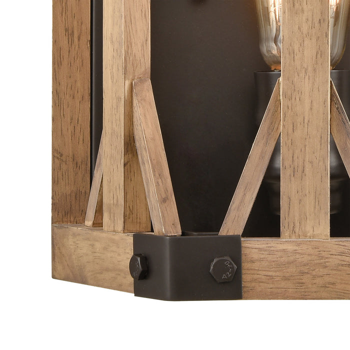 One Light Wall Sconce from the Structure collection in Oil Rubbed Bronze finish