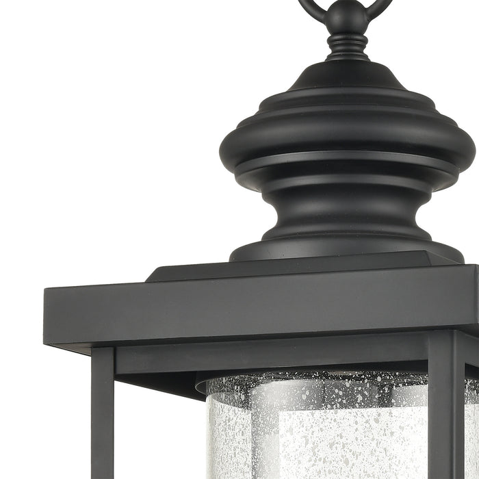 One Light Outdoor Post Mount from the Minersville collection in Matte Black finish