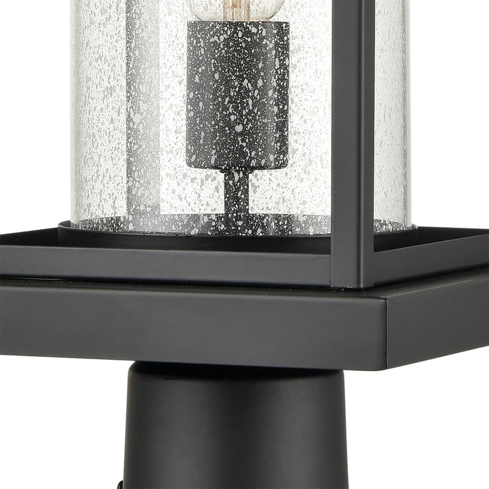 One Light Outdoor Post Mount from the Minersville collection in Matte Black finish