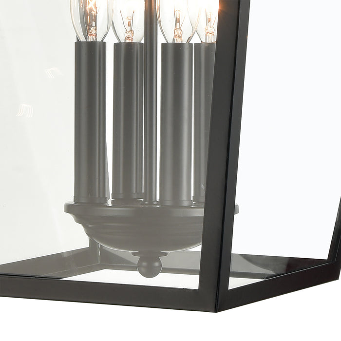 Four Light Outdoor Wall Sconce from the Main Street collection in Black finish