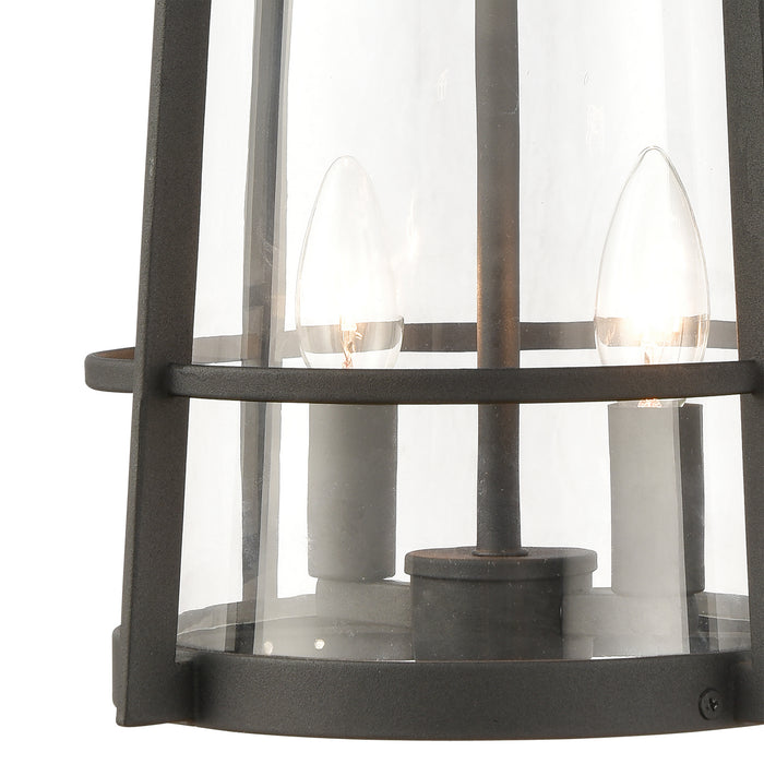 Two Light Wall Sconce from the Crofton collection in Charcoal finish